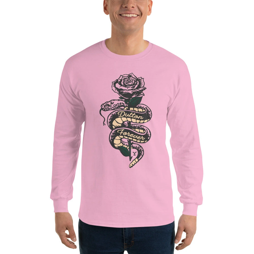 Yellowstone Dutton Forever Rose And Rattlesnake Long Sleeve T-Shirt 7 Yellowstone Dutton Forever Rose And Rattlesnake Long Sleeve T-Shirt - Image 5