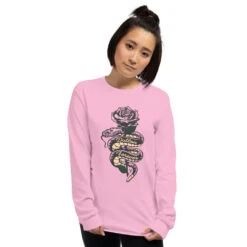 Yellowstone Dutton Forever Rose And Rattlesnake Long Sleeve T-Shirt 10 Yellowstone Dutton Forever Rose And Rattlesnake Long Sleeve T-Shirt -Yellowstone Store mens long sleeve shirt light pink front 66f6a06cacdb5 light pink