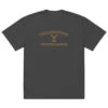 Yellowstone Dutton Ranch Embroidered Oversized Faded T-shirt -Yellowstone Store oversized faded t shirt faded black front 6683188d4d156 faded black