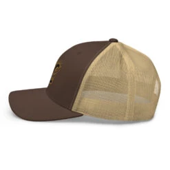 Yellowstone Flaming Logo Retro Trucker Hat -Yellowstone Store retro trucker hat brown khaki left 66cd893ea457f brown khaki