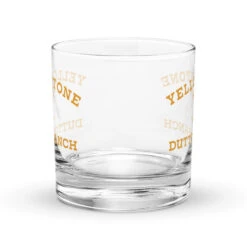 Yellowstone Dutton Ranch Logo Rocks Glass -Yellowstone Store rocks glass 10.5 oz back 67371b3d98582