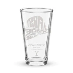 Yellowstone Not My First Rodeo Shaker Pint Glass -Yellowstone Store shaker pint glass 16 oz 16 oz back 66695ae7762bc