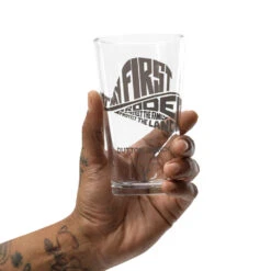 Yellowstone Not My First Rodeo Shaker Pint Glass -Yellowstone Store shaker pint glass 16 oz 16 oz front 66695ae77640e