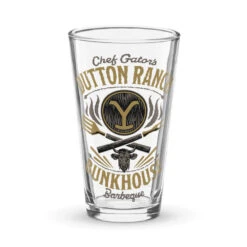 Yellowstone Chef Gator's BBQ Pint Glass