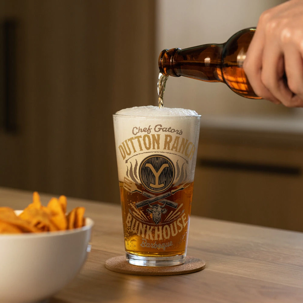 Yellowstone Chef Gator's BBQ Pint Glass 4 Yellowstone Chef Gator's BBQ Pint Glass - Image 2