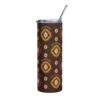 Yellowstone Aztec Tumbler -Yellowstone Store stainless steel tumbler white left 682ddee2c7bb5