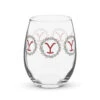 Yellowstone Holiday Wreath Wine Glass -Yellowstone Store stemless wine glass 15 oz front 673b8ad0aae54