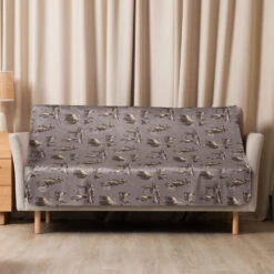 Yellowstone Cowboy Pattern Premium Sherpa Blanket -Yellowstone Store sublimated sherpa blanket tan 50x60 front 68c0a5a3487e3