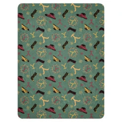 Yellowstone Cowboy Christmas Sherpa Blanket -Yellowstone Store sublimated sherpa blanket tan 60x80 front 67334ec171af4