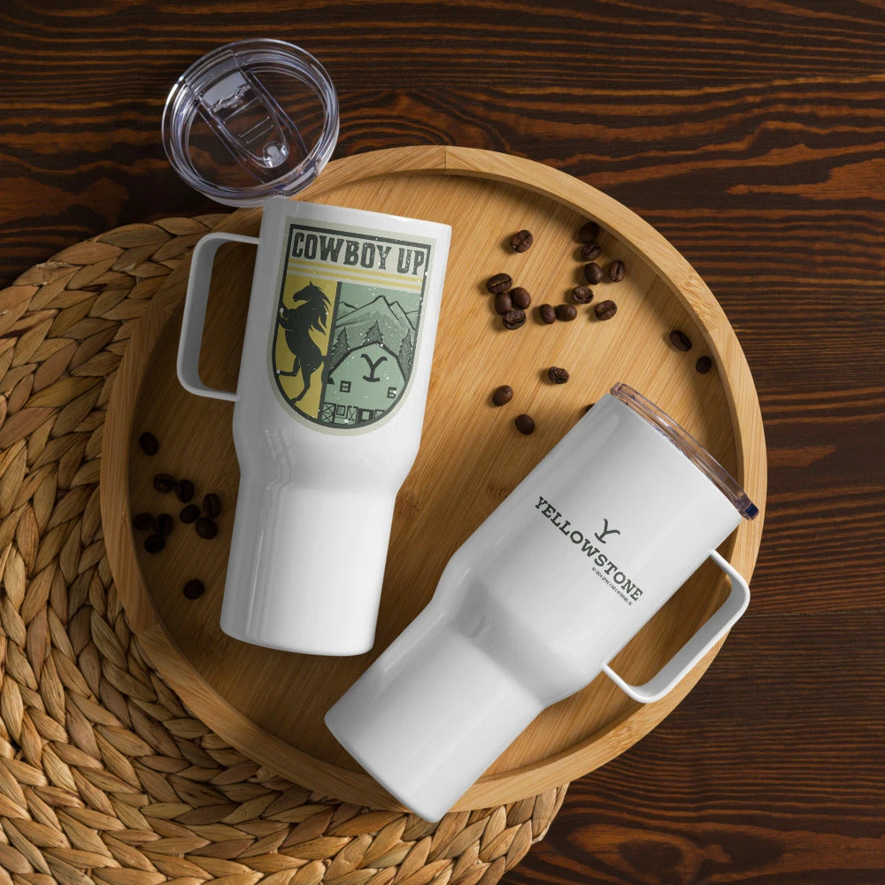 Yellowstone Cowboy Up Badge Tumbler 4 Yellowstone Cowboy Up Badge Tumbler - Image 2