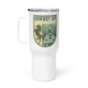 Yellowstone Cowboy Up Badge Tumbler -Yellowstone Store travel mug with a handle white 25 oz right 66696e76c7730
