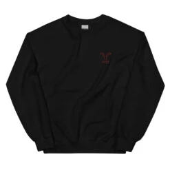 Yellowstone Ride For The Brand Outline Sweatshirt -Yellowstone Store unisex crew neck sweatshirt black front 6746196af2433