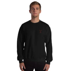 Yellowstone Ride For The Brand Outline Sweatshirt -Yellowstone Store unisex crew neck sweatshirt black front 6746196af2b4b