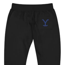 Yellowstone Dutton Ranch Y Logo Unisex Fleece Sweatpants -Yellowstone Store unisex fleece sweatpants black zoomed in 61772e1433c4c