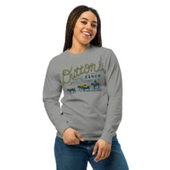 Yellowstone Dutton Ranch Rope Comfort Colors Unisex Long Sleeve Shirt -Yellowstone Store unisex garment dyed heavyweight long sleeve shirt grey front 68c0a3afd7081