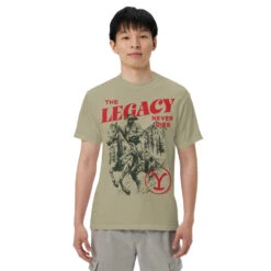 Yellowstone The Legacy Never Dies Unisex Comfort Colors T-Shirt -Yellowstone Store unisex garment dyed heavyweight t shirt khaki front 68c0a17bef085