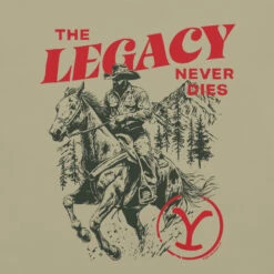 Yellowstone The Legacy Never Dies Unisex Comfort Colors T-Shirt -Yellowstone Store unisex garment dyed heavyweight t shirt khaki front 68c0a17bf2c62