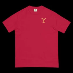 Yellowstone Happy Holidays From Yellowstone Unisex T-Shirt -Yellowstone Store unisex garment dyed heavyweight t shirt red front 682f7836a5151 red