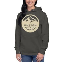 Yellowstone Dutton Ranch Mountain Range Unisex Hoodie -Yellowstone Store unisex premium hoodie vintage black front 673f6b93dc304
