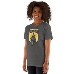 Yellowstone Take 'Em To The Train Station Badge Adult T-Shirt -Yellowstone Store unisex staple t shirt asphalt left front 68a76c9e11adb