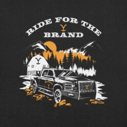 Yellowstone Ride For The Brand Truck Unisex T-Shirt 8 Yellowstone Ride For The Brand Truck Unisex T-Shirt -Yellowstone Store unisex staple t shirt black heather front 6748546b8e6ae