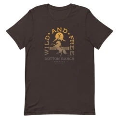 Yellowstone Wild And Free Unisex T-Shirt 17 Yellowstone Wild And Free Unisex T-Shirt -Yellowstone Store unisex staple t shirt brown front 66b28c235e0b6 brown