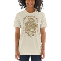 Yellowstone Snake Beth Dutton On You Unisex Tri-Blend T-Shirt -Yellowstone Store unisex tri blend t shirt oatmeal triblend front 61725768516fc