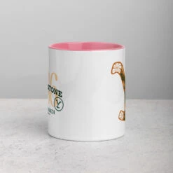 Yellowstone Floral Y Two Tone Mug -Yellowstone Store white ceramic mug with color inside pink 11 oz front 66f6a4a956899 pink