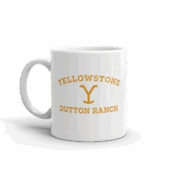 Yellowstone Dutton Ranch Logo White Mug