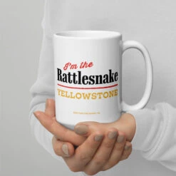 Yellowstone Beth Dutton Rattlesnake Mug 23 Yellowstone Beth Dutton Rattlesnake Mug -Yellowstone Store white glossy mug white 15 oz handle on right 673df28c27a85