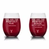 Yellowstone You Are Perfect Beth And Rip Laser Engraved Stemless Wine Glass - Set Of 2 -Yellowstone Store x